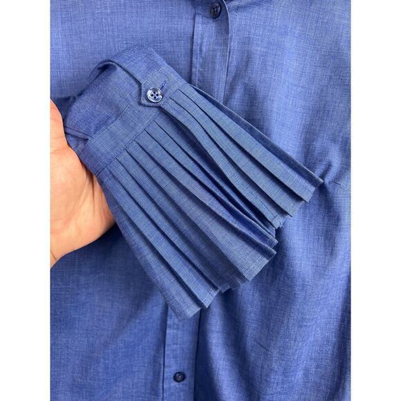 Edward Pleated Cuff Blouse Size S - Picture 4 of 5